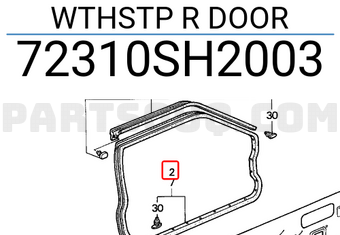 Honda 72310SH2003 WTHSTP R DOOR
