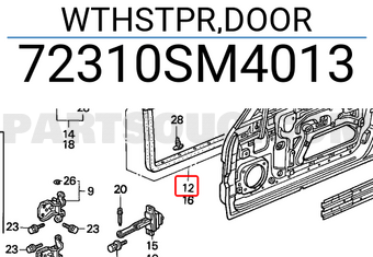 Honda 72310SM4013 WTHSTPR,DOOR