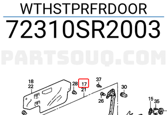 Honda 72310SR2003 WTHSTPRFRDOOR