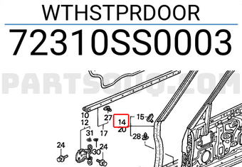 Honda 72310SS0003 WTHSTPRDOOR