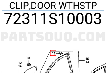 Honda 72311S10003 CLIP,DOOR WTHSTP