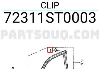 Honda 72311ST0003 CLIP