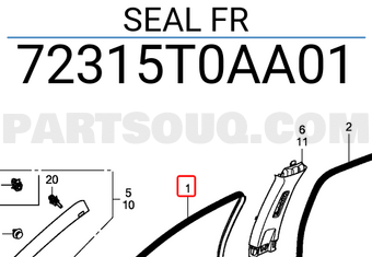 Honda 72315T0AA01 SEAL FR