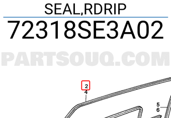 Honda 72318SE3A02 SEAL,RDRIP