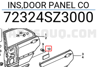Honda 72324SZ3000 INS,DOOR PANEL CO