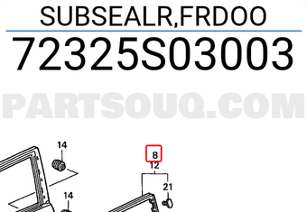 Honda 72325S03003 SUBSEALR,FRDOO
