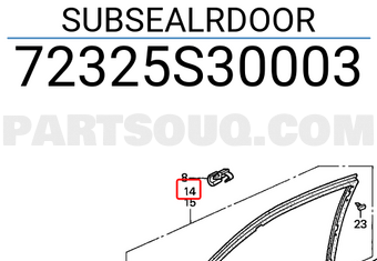 Honda 72325S30003 SUBSEALRDOOR