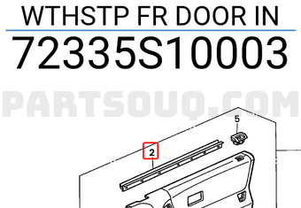 Honda 72335S10003 WTHSTP FR DOOR IN