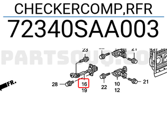 Honda 72340SAA003 CHECKERCOMP,RFR