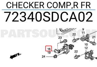 Honda 72340SDCA02 CHECKER COMP,R FR