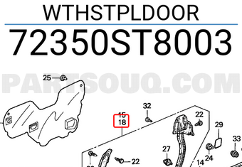 Honda 72350ST8003 WTHSTPLDOOR