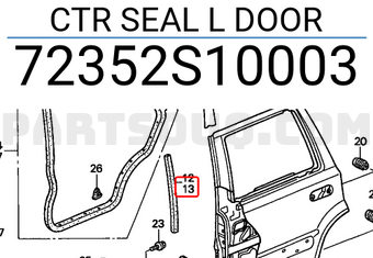 Honda 72352S10003 CTR SEAL L DOOR