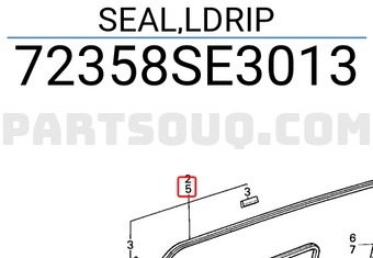 Honda 72358SE3013 SEAL,LDRIP