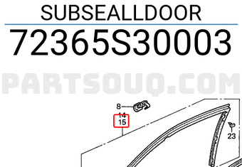 Honda 72365S30003 SUBSEALLDOOR