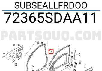 Honda 72365SDAA11 SUBSEALLFRDOO