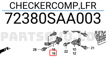 Honda 72380SAA003 CHECKERCOMP,LFR