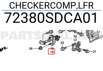 Honda 72380SDCA01 CHECKERCOMP,LFR