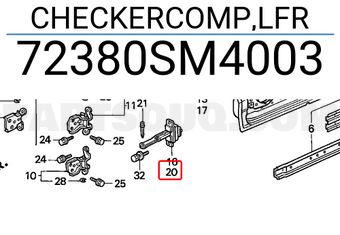 Honda 72380SM4003 CHECKERCOMP,LFR