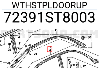 Honda 72391ST8003 WTHSTPLDOORUP