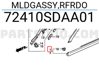 Honda 72410SDAA01 MLDGASSY,RFRDO