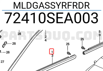 Honda 72410SEA003 MLDGASSYRFRDR