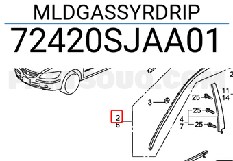 Honda 72420SJAA01 MLDGASSYRDRIP