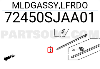 Honda 72450SJAA01 MLDGASSY,LFRDO