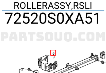 Honda 72520S0XA51 ROLLERASSY,RSLI