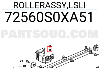 Honda 72560S0XA51 ROLLERASSY,LSLI