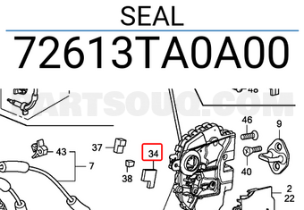Honda 72613TA0A00 SEAL