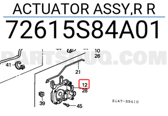 Honda 72615S84A01 ACTUATOR ASSY,R R