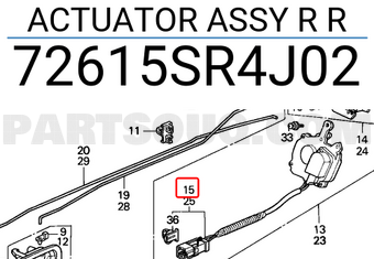 Honda 72615SR4J02 ACTUATOR ASSY R R