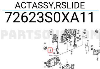 Honda 72623S0XA11 ACTASSY,RSLIDE