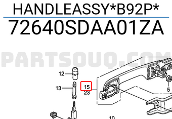 Honda 72640SDAA01ZA HANDLEASSY*B92P*