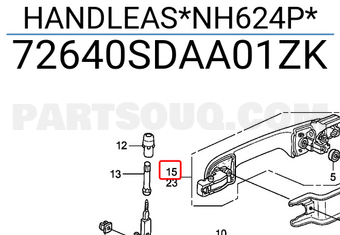 Honda 72640SDAA01ZK HANDLEAS*NH624P*