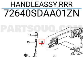 Honda 72640SDAA01ZN HANDLEASSY,RRR
