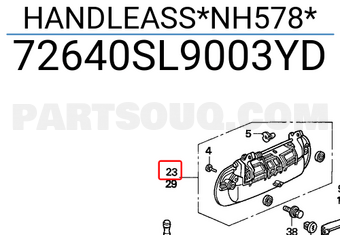 Honda 72640SL9003YD HANDLEASS*NH578*