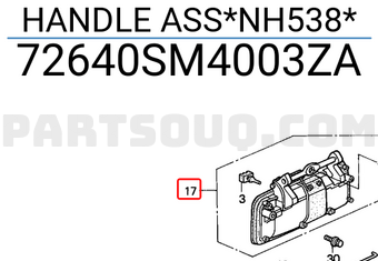 Honda 72640SM4003ZA HANDLE ASS*NH538*