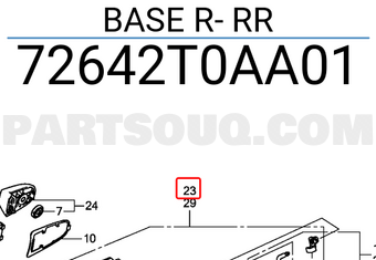 Honda 72642T0AA01 BASE R- RR