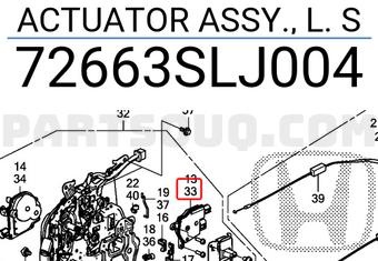 Honda 72663SLJ004 ACTUATOR ASSY., L. S
