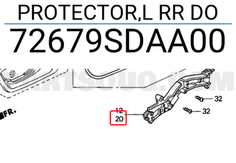 Honda 72679SDAA00 PROTECTOR,L RR DO