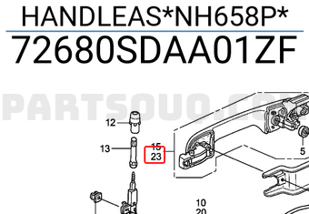 Honda 72680SDAA01ZF HANDLEAS*NH658P*