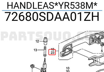 Honda 72680SDAA01ZH HANDLEAS*YR538M*