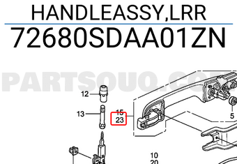 Honda 72680SDAA01ZN HANDLEASSY,LRR