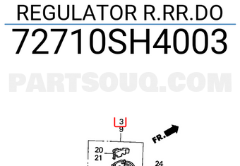 Honda 72710SH4003 REGULATOR R.RR.DO