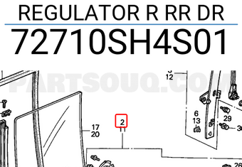 Honda 72710SH4S01 REGULATOR R RR DR