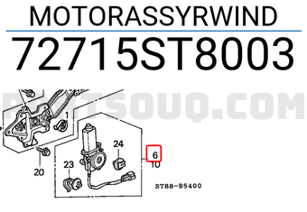 Honda 72715ST8003 MOTORASSYRWIND