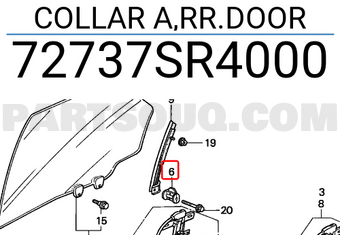 Honda 72737SR4000 COLLAR A,RR.DOOR