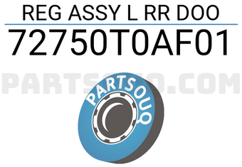 Honda 72750T0AF01 REG ASSY L RR DOO
