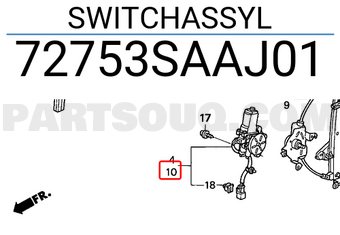 Honda 72753SAAJ01 SWITCHASSYL